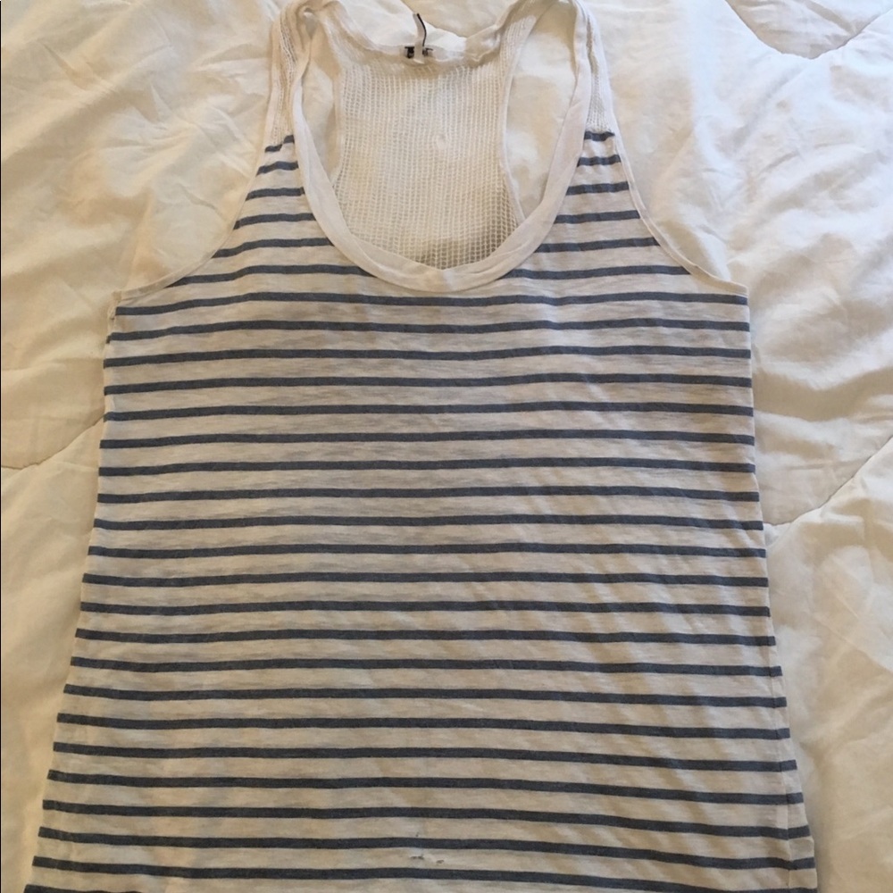 Splendid Mesh/Strip racerback tank top
